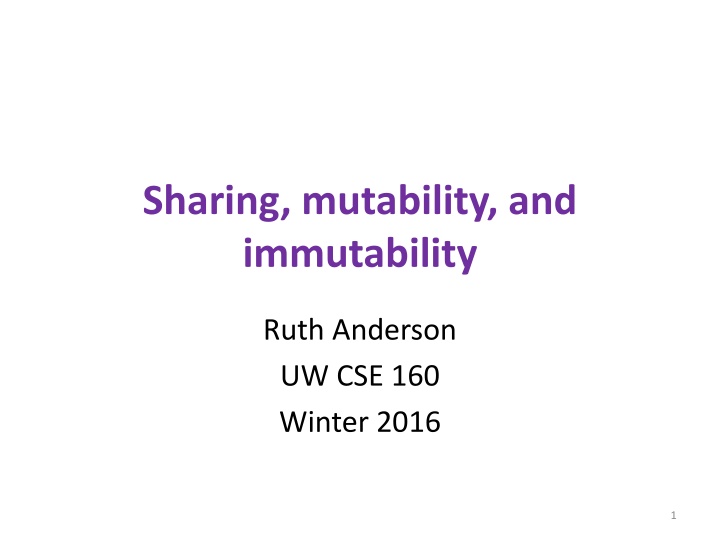 sharing mutability and immutability