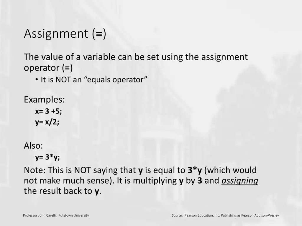 assignment