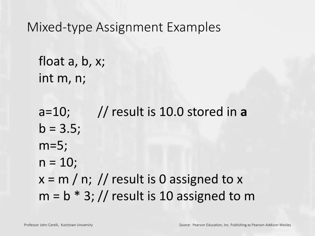 mixed type assignment examples