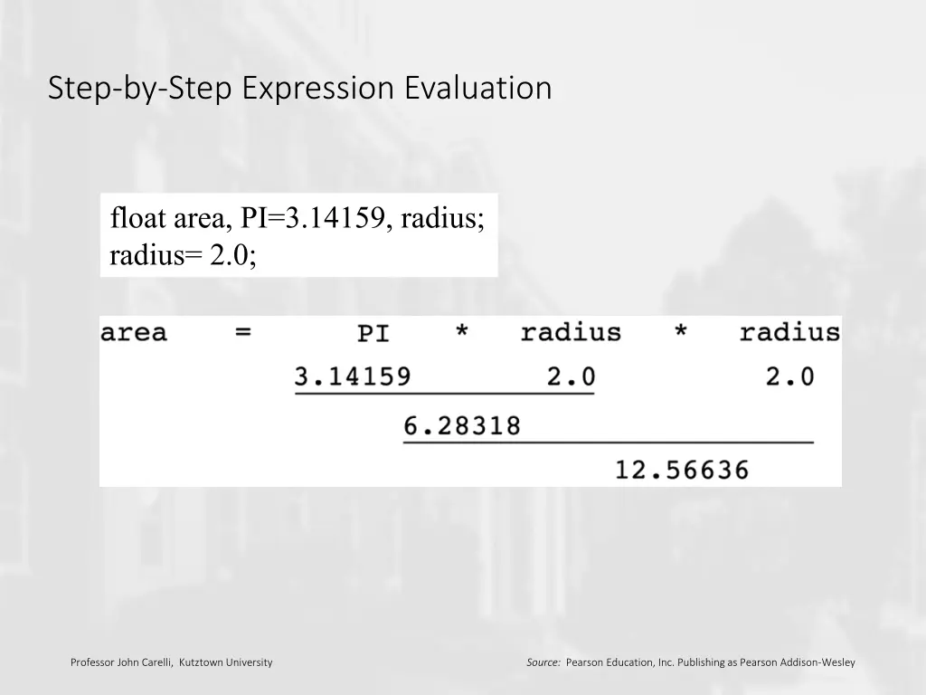 step by step expression evaluation
