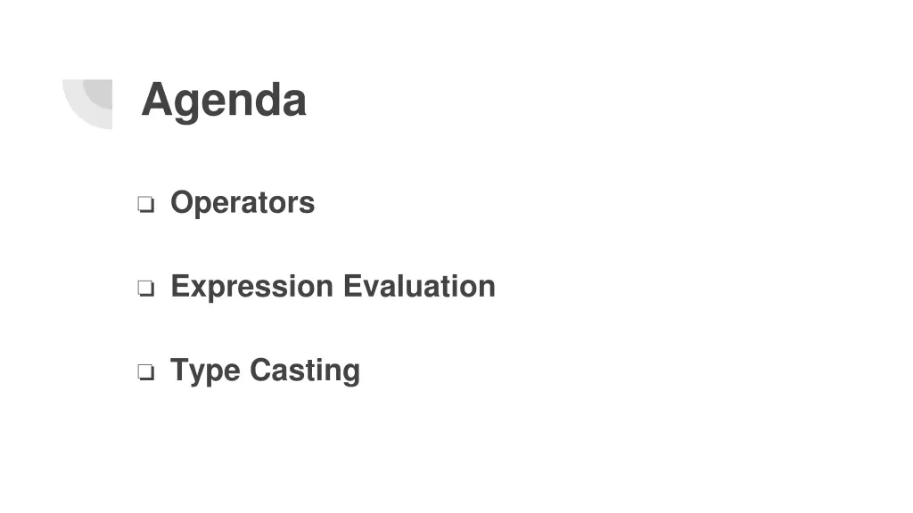 agenda