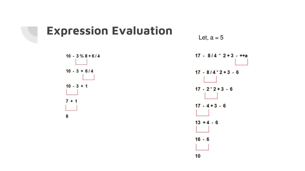 expression evaluation 1