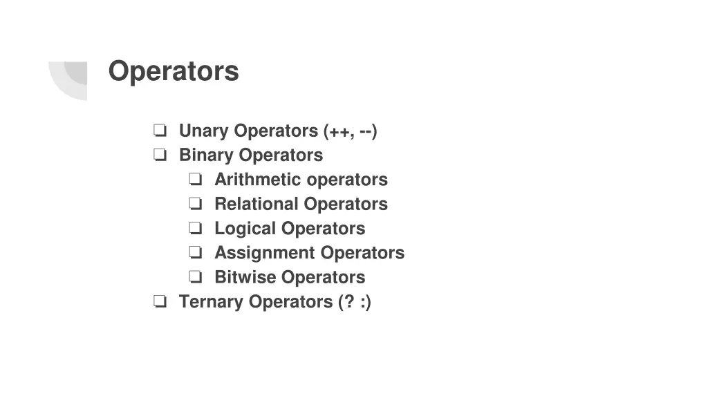 operators