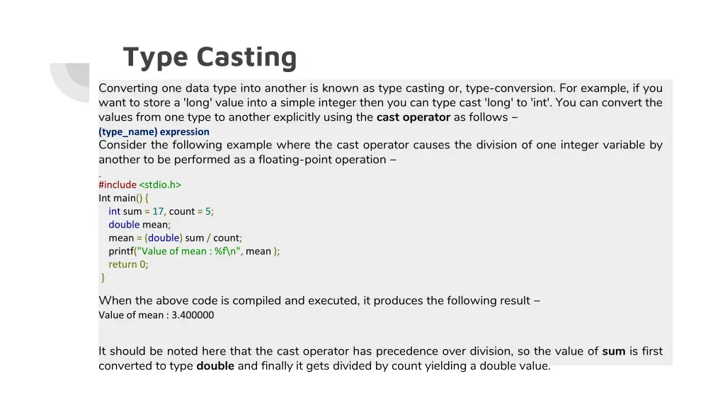 type casting