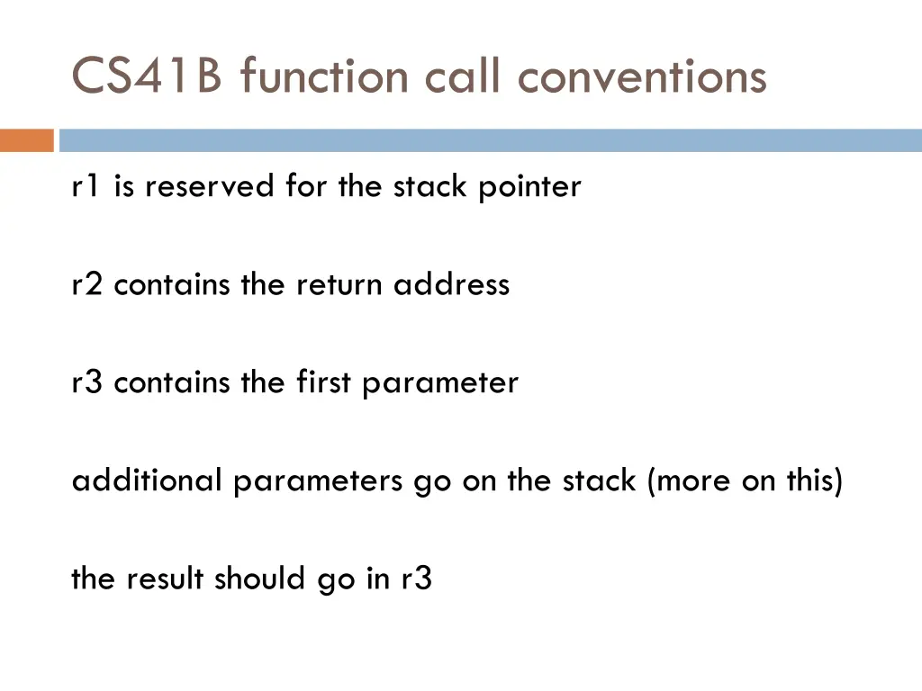 cs41b function call conventions