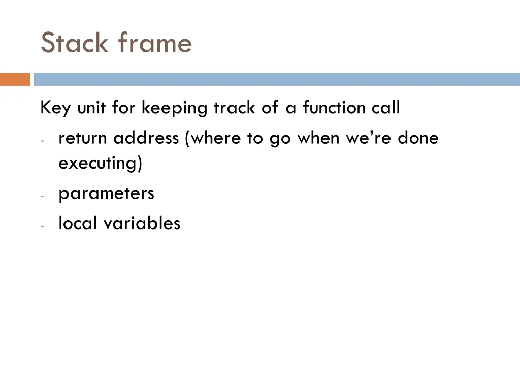 stack frame