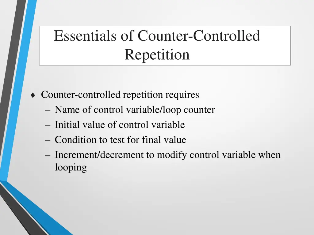 essentials of counter controlled repetition