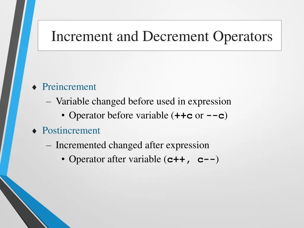 increment and decrement operators 2