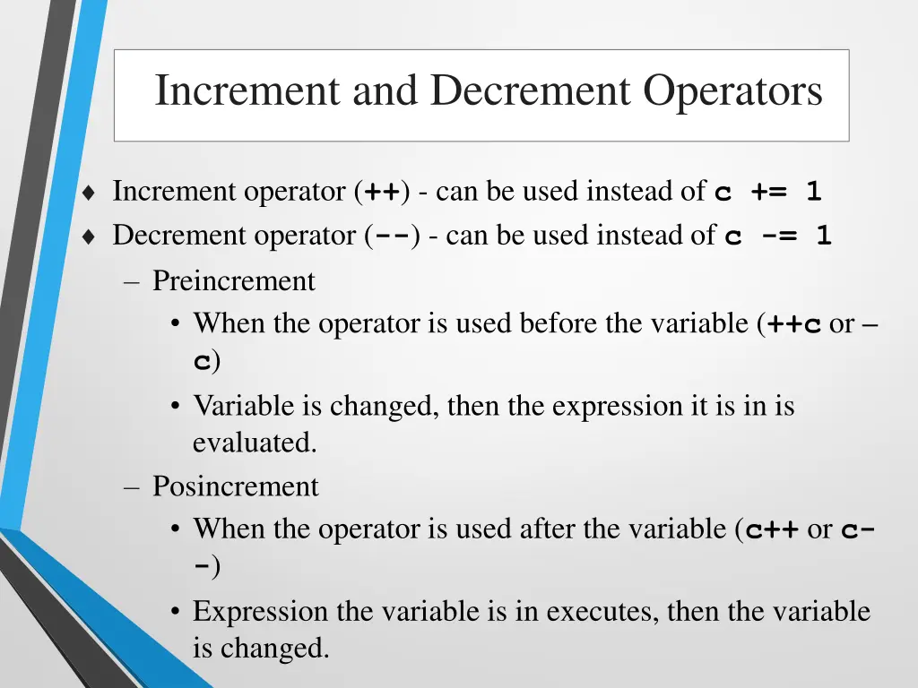 increment and decrement operators 3