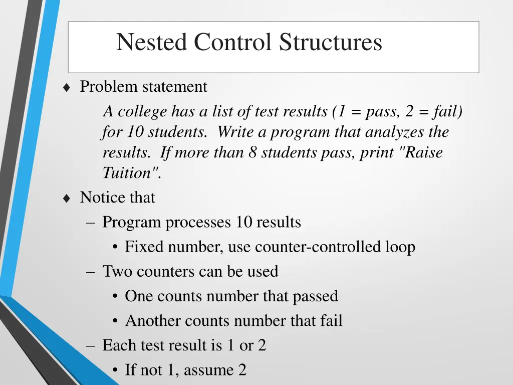 nested control structures