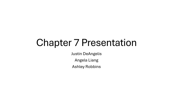 chapter 7 presentation justin deangelis angela