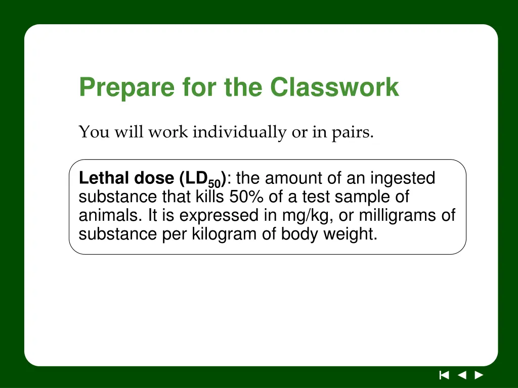 prepare for the classwork