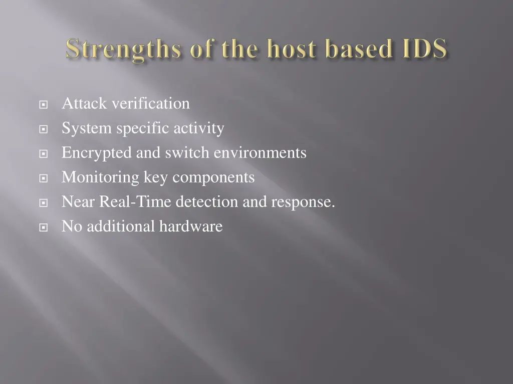 attack verification system specific activity