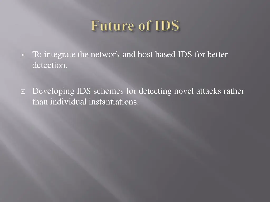 to integrate the network and host based