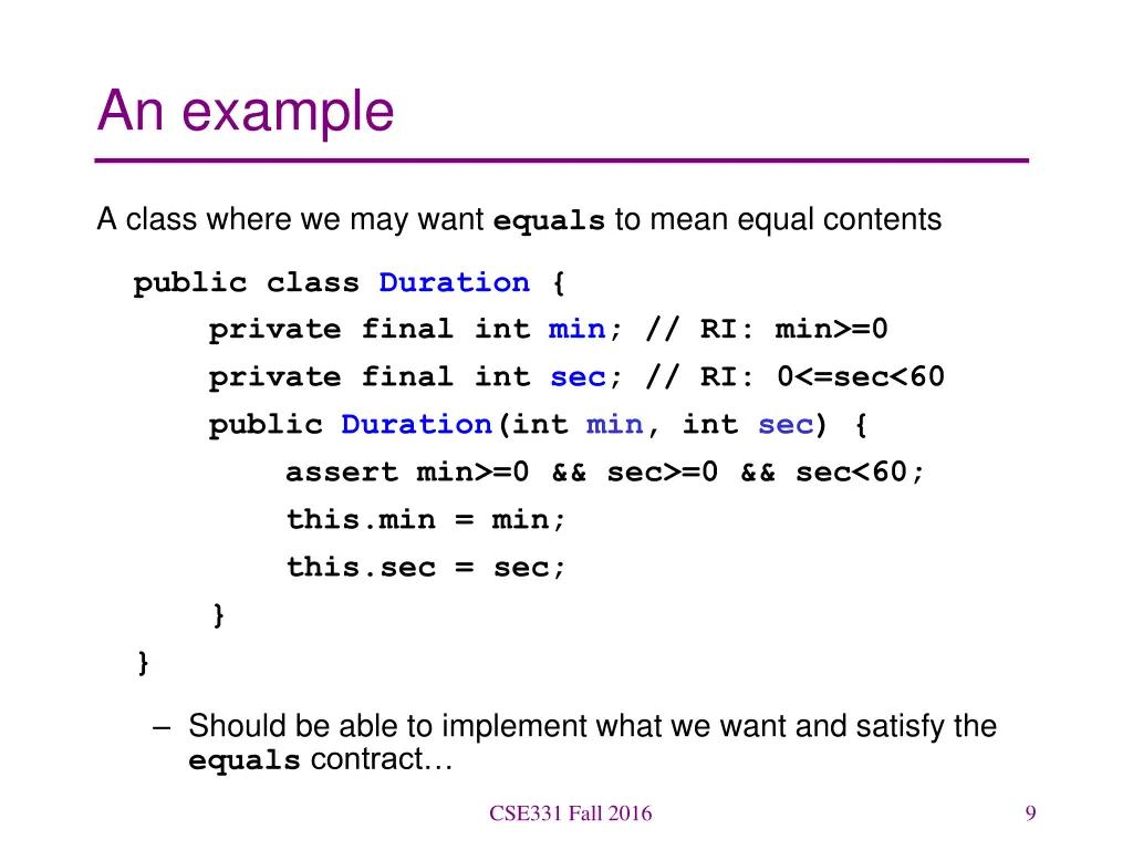 an example