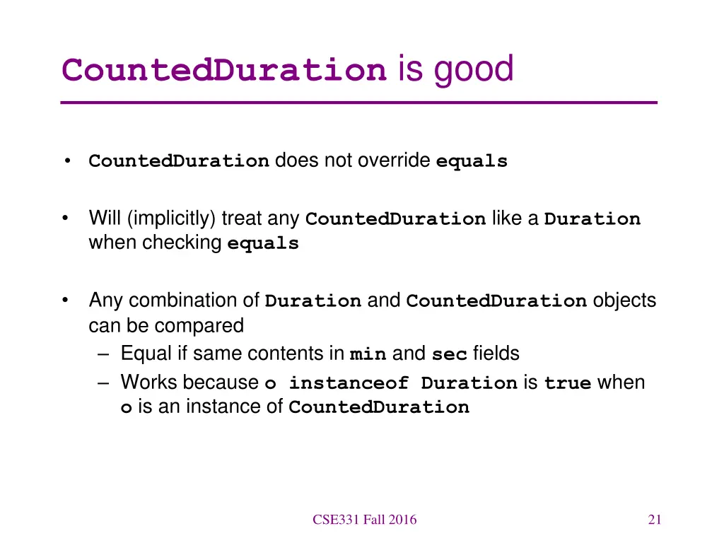countedduration is good