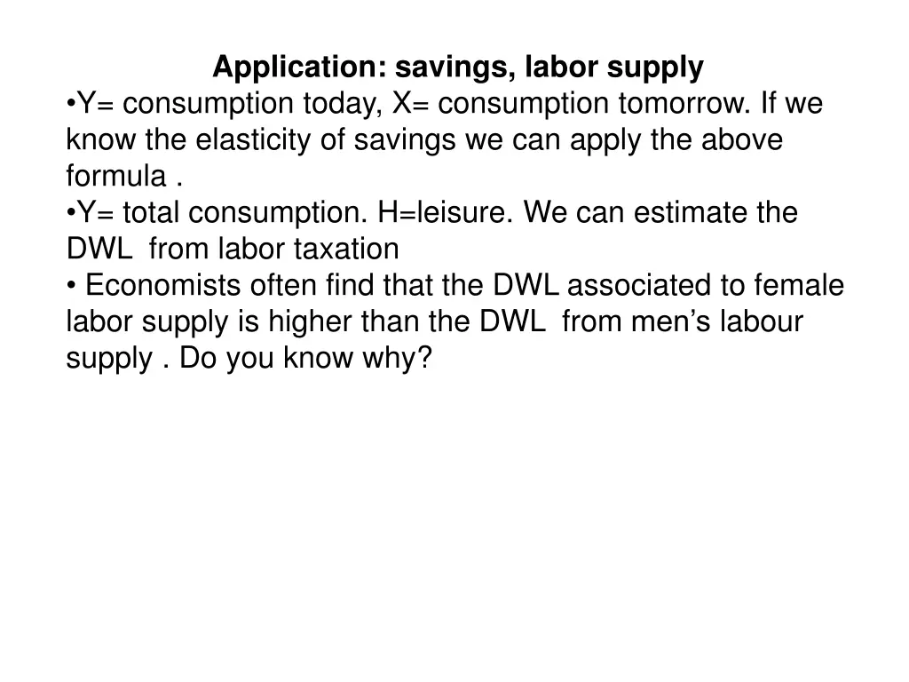application savings labor supply y consumption