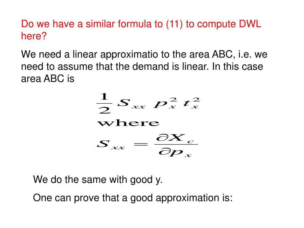 do we have a similar formula to 11 to compute