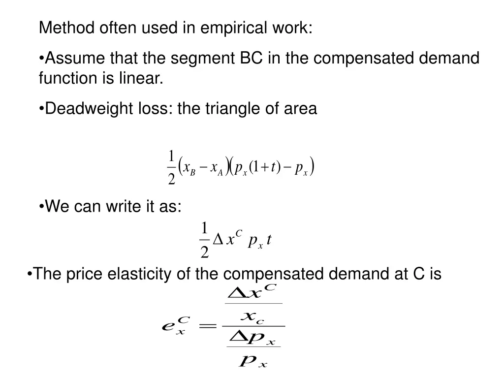method often used in empirical work