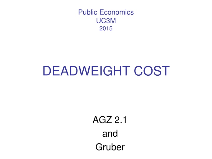 public economics uc3m 2015