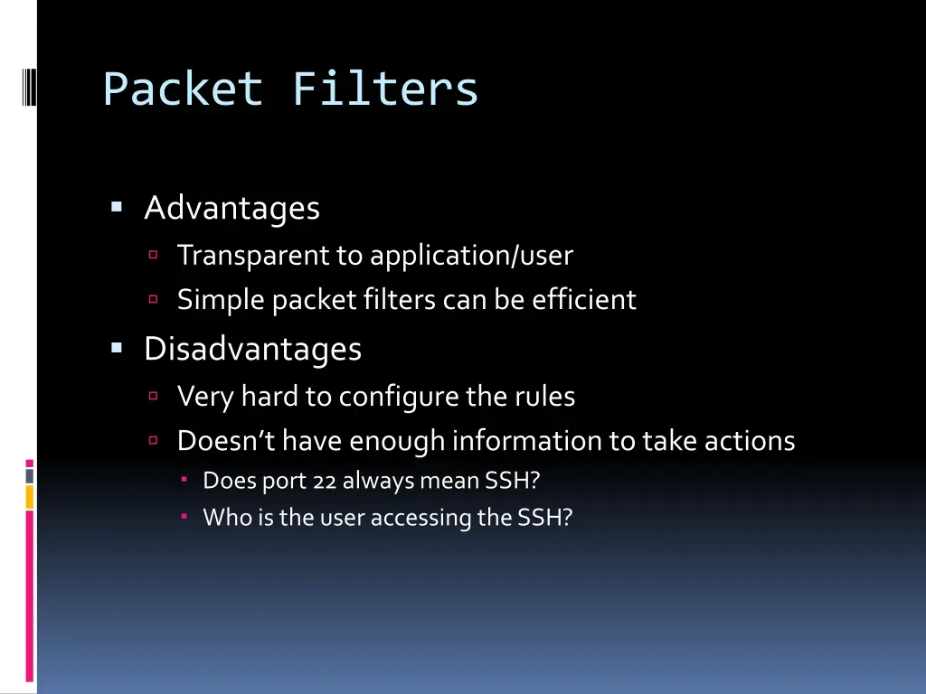 packet filters 1