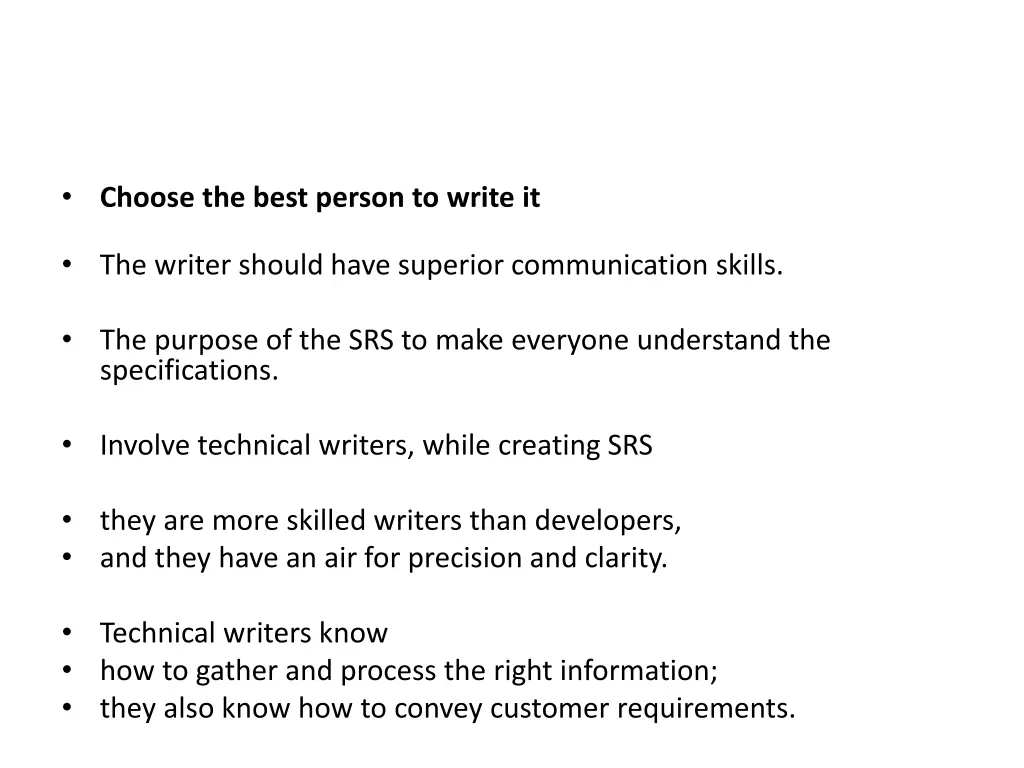 choose the best person to write it