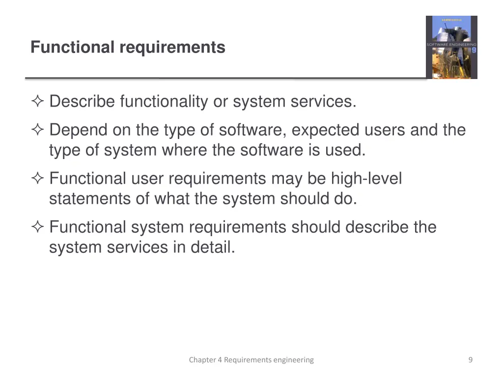functional requirements