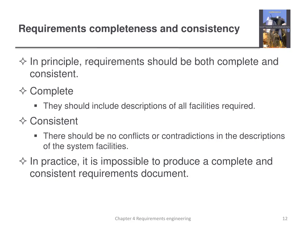 requirements completeness and consistency