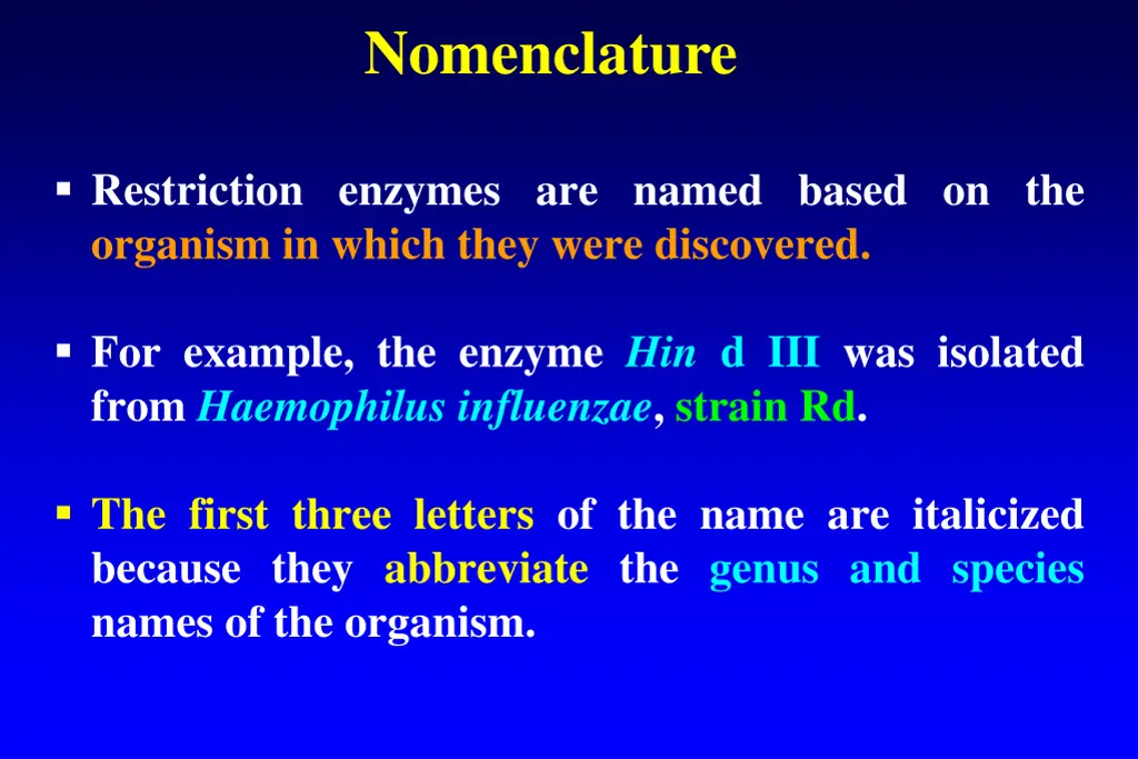 nomenclature