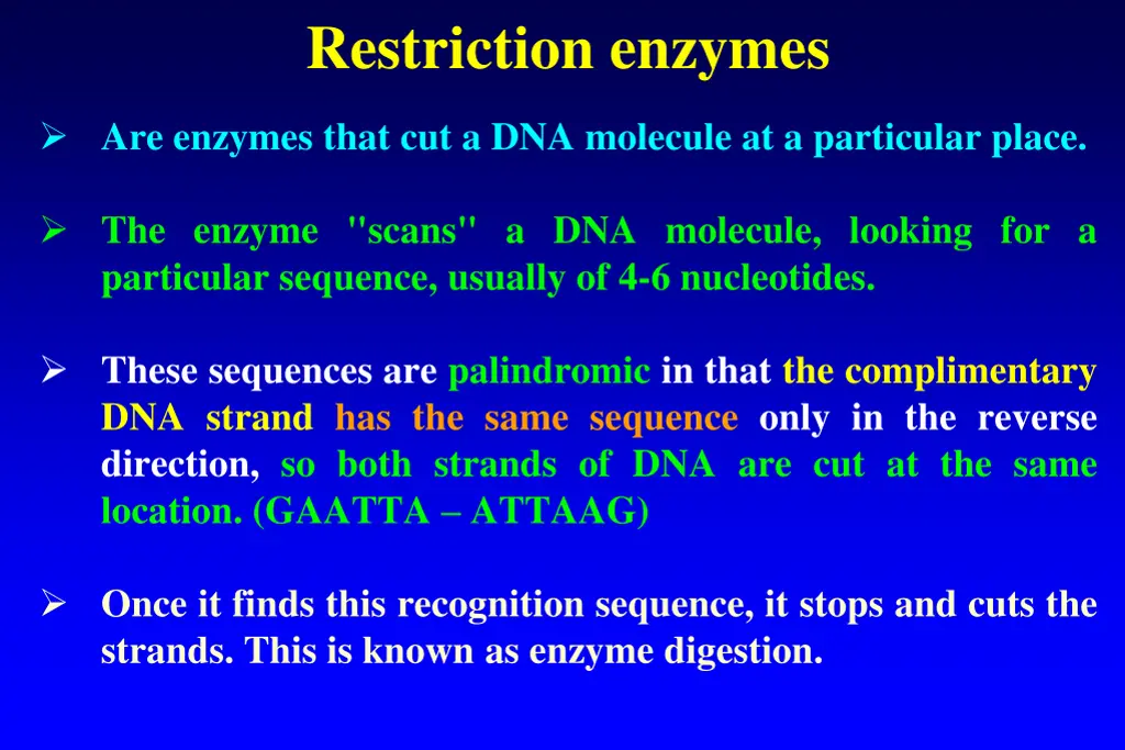 restriction enzymes 1