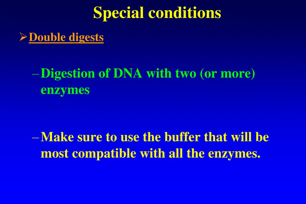 special conditions