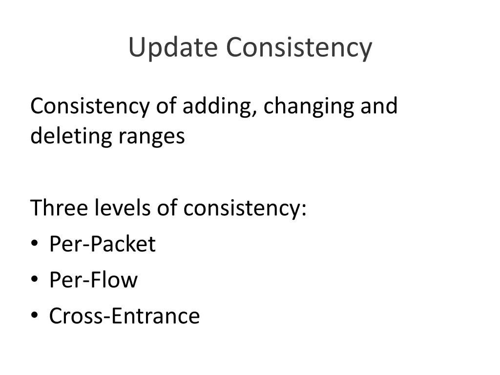 update consistency
