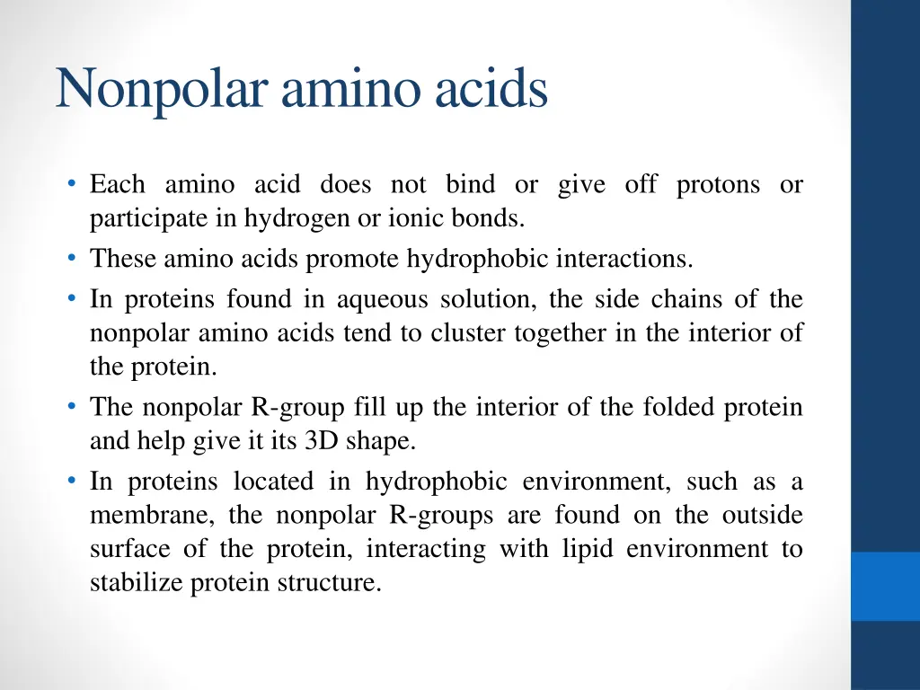 nonpolar amino acids