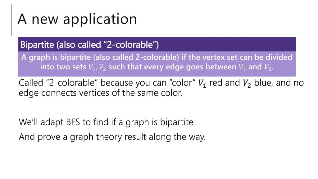 a new application