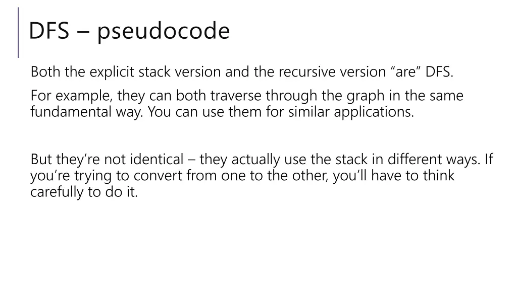dfs pseudocode 2