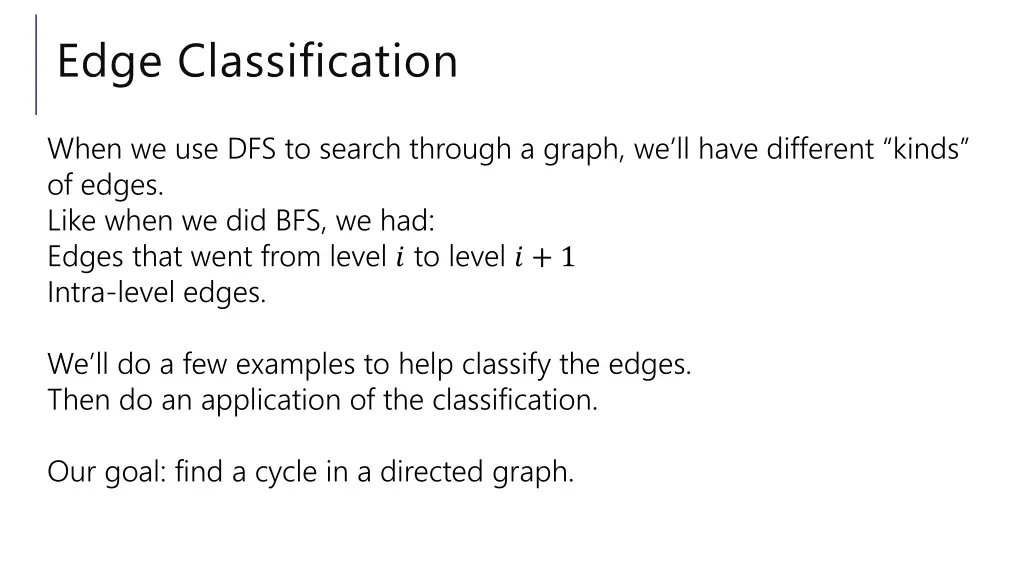 edge classification