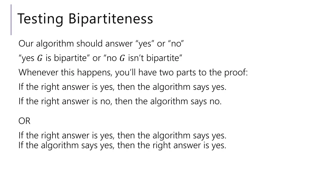 testing bipartiteness 1
