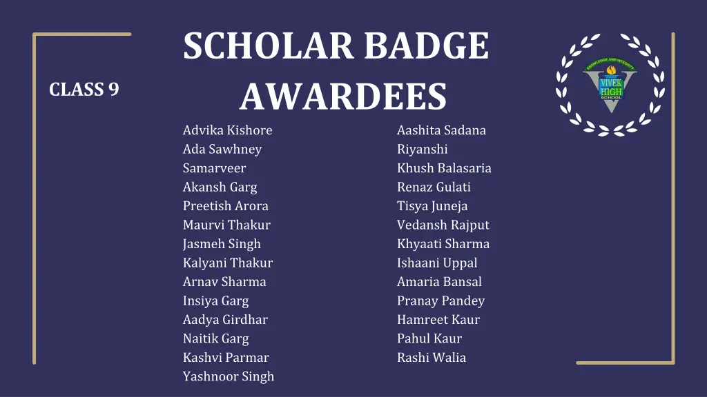 scholar badge awardees advika kishore ada sawhney