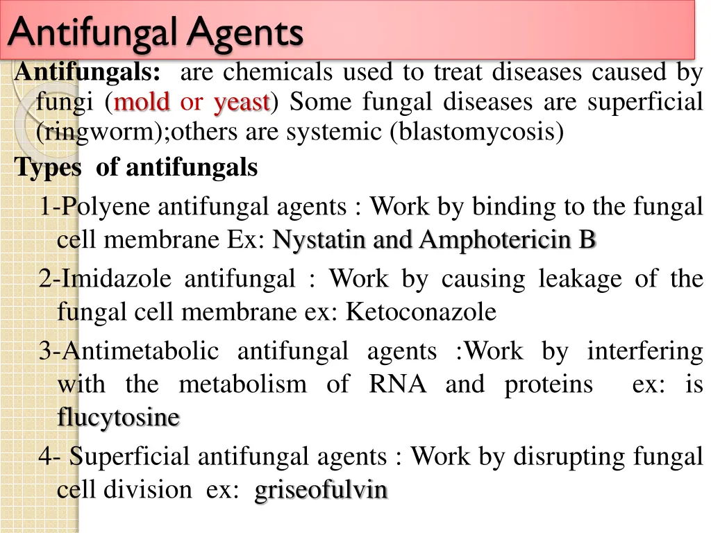 antifungal agents antifungals are chemicals used