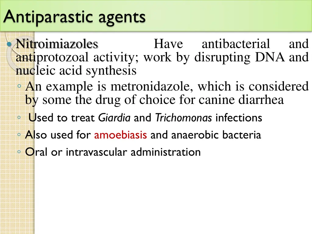 antiparastic agents
