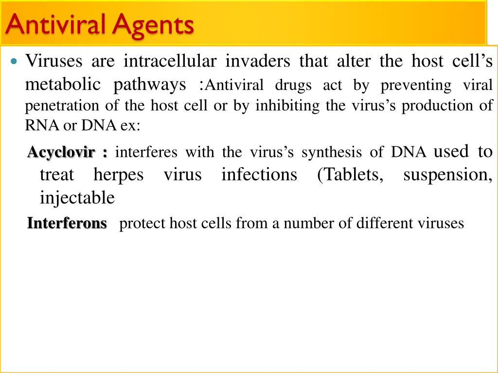 antiviral agents