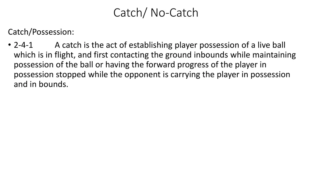 catch no catch 1