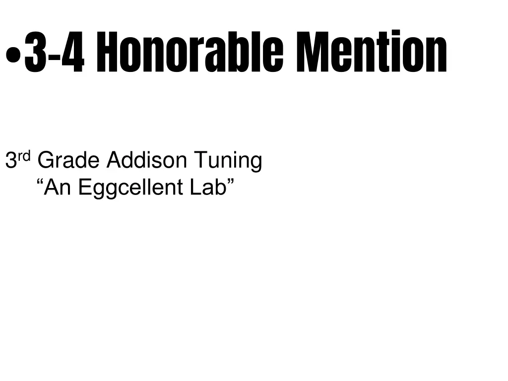 3 4 honorable mention