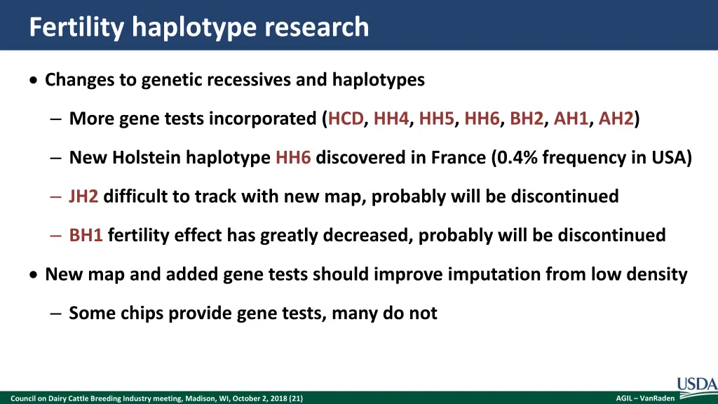 fertility haplotype research