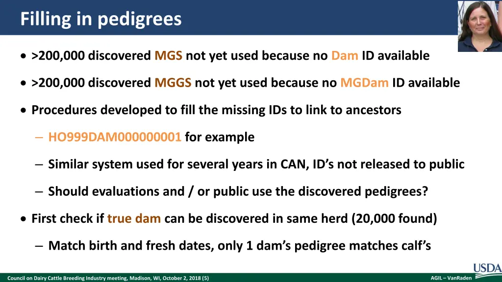 filling in pedigrees