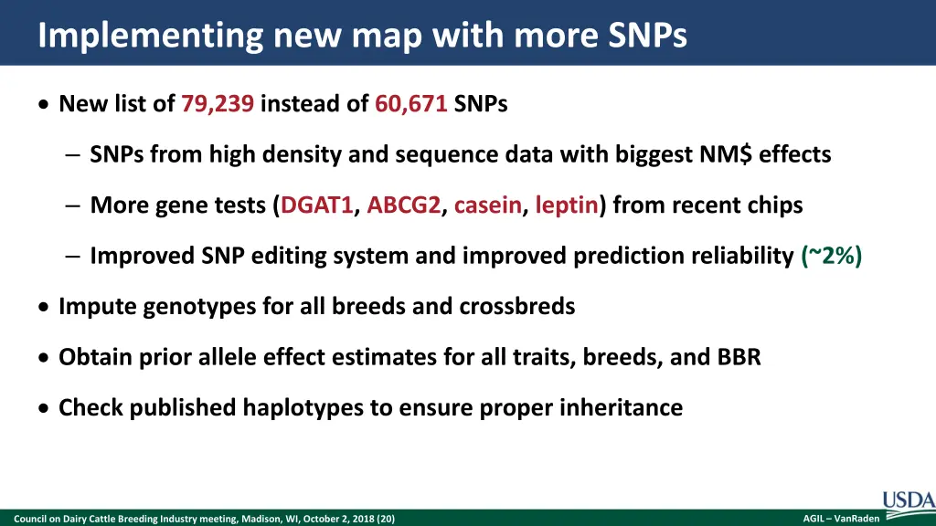 implementing new map with more snps