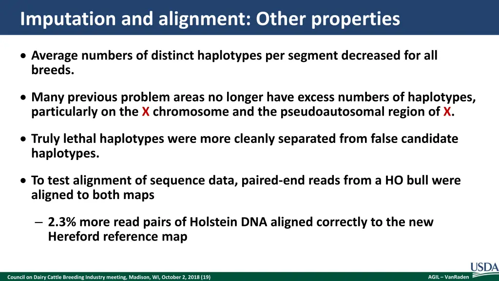 imputation and alignment other properties