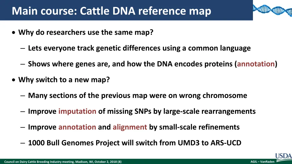 main course cattle dna reference map