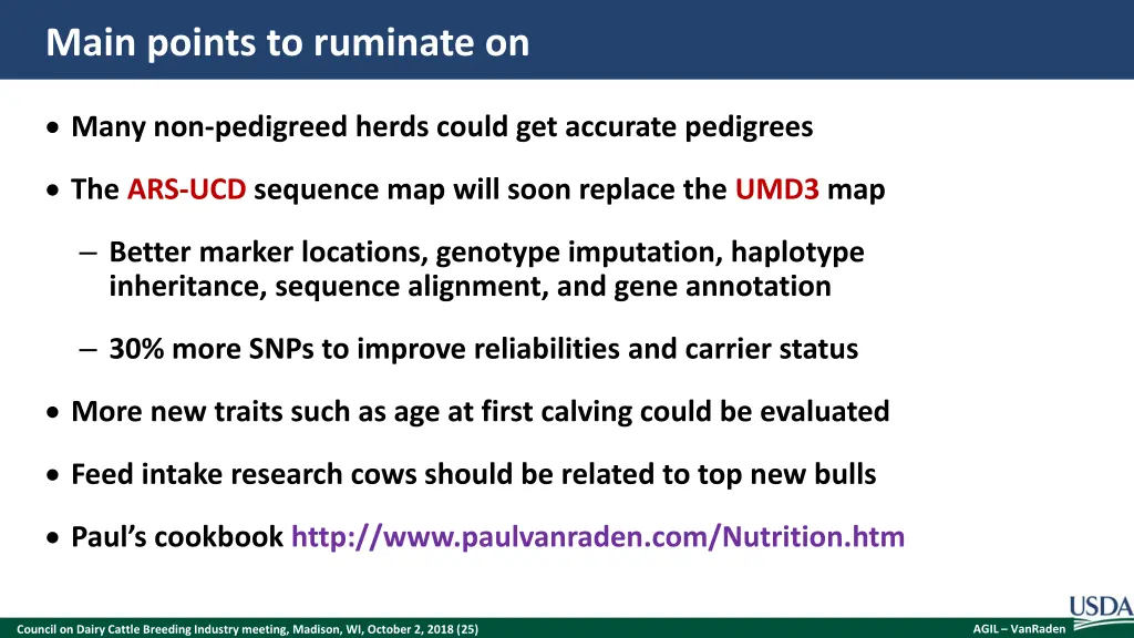 main points to ruminate on