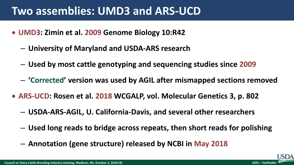 two assemblies umd3 and ars ucd